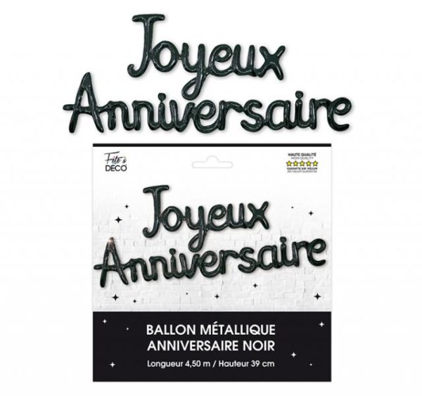 ARTICLES-DE-FETE-BALLONS-BALLONS-BALLONS-ANNIVERSAIRE-GUIRLANDE BALLONS-ANNIVERSAIRE-NOIR