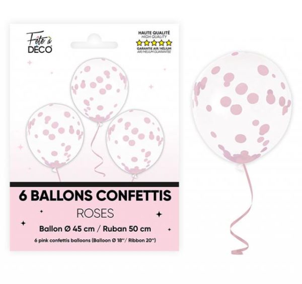 ARTICLES-DE-FETE-BALLONS-BALLONS-LATEX-BALLONS-ANNIVERSAIRE-BALLONS CONFETTIS-ANNIVERSAIRE-ROSE