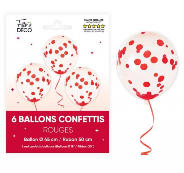ARTICLES-DE-FETE-BALLONS-BALLONS-LATEX-BALLONS-ANNIVERSAIRE-BALLONS CONFETTIS-ANNIVERSAIRE-ROUGE