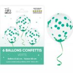 ARTICLES-DE-FETE-BALLONS-BALLONS-LATEX-BALLONS-ANNIVERSAIRE-BALLONS CONFETTIS-ANNIVERSAIRE-VERT MENTHE