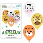 Anniversaire, ballons, animaux