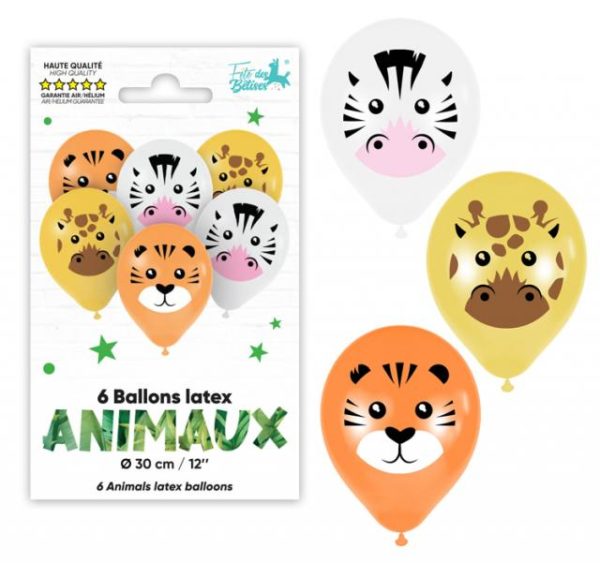 Anniversaire, ballons, animaux