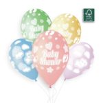 Ballons latex, baby shower, pastel