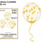 Ballons latex, ballons confettis, or