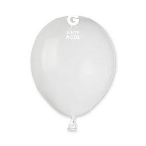 Ballons latex, ballons couleurs unis, 13 cm. blanc
