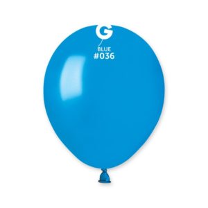 Ballons latex, ballons couleurs unis, 13 cm, bleu moyen métal