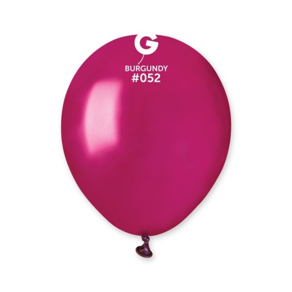 Ballons latex, ballons couleurs unis, 13 cm, bordeaux métal