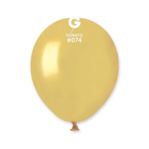 Ballons latex, ballons couleurs unis, 13 cm, doré