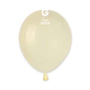 Ballons latex, ballons couleurs unis, 13 cm, ivoire