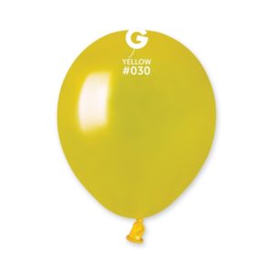 Ballons latex, ballons couleurs unis, 13 cm, jaune foncé