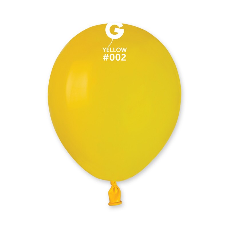 Ballons latex, ballons couleurs unis, 13 cm, jaune