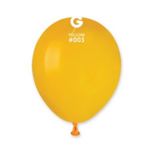 Ballons latex, ballons couleurs unis, 13 cm, jaune