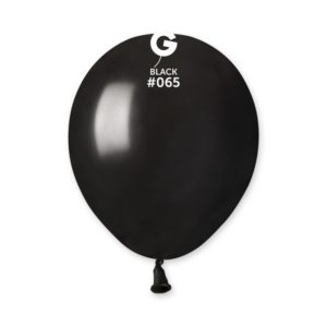 Ballons latex, ballons couleurs unis, 13 cm, noir, métal