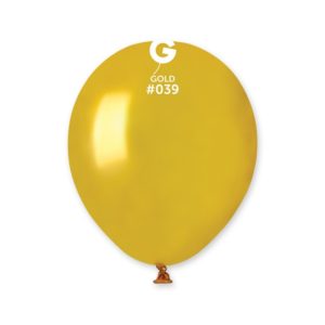 Ballons latex, ballons couleurs unis, 13 cm, or