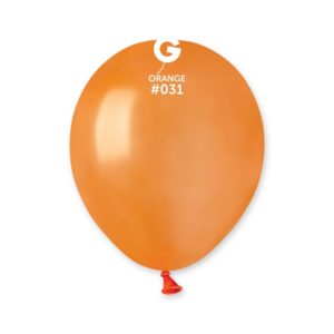 Ballons latex, ballons couleurs unis, 13 cm, orange métal