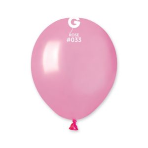 Ballons latex, ballons couleurs unis, 13 cm, rose métal