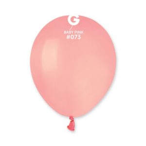 Ballons latex, ballons couleurs unis, 13 cm, rose bébé