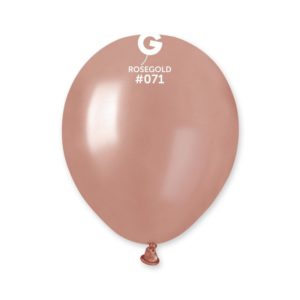 Ballons latex, ballons couleurs unis, 13 cm, rose gold