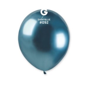 Ballons latex, ballons couleurs unis, 13 cm, shiny bleu