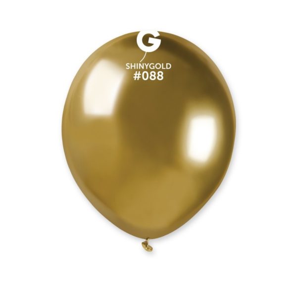 Ballons latex, ballons couleurs unis, 13 cm, shiny or
