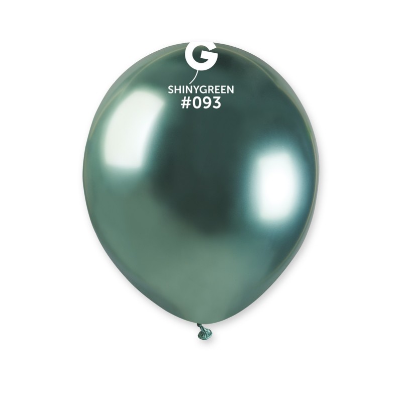 Ballons latex, ballons couleurs unis, 13 cm, shiny vert