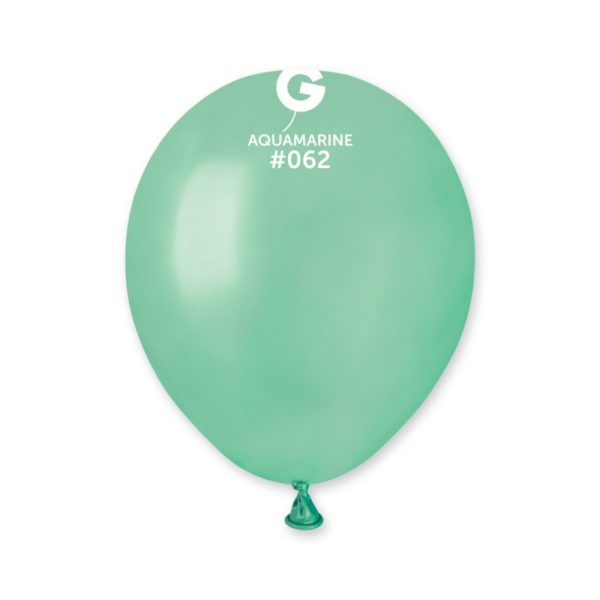 BALLONSLATEX-BALLONSCOULEURSUNIS-13CM-VERTDEAU-METAL Ballons latex, ballons couleurs unis, 13 cm, vert d eau métal