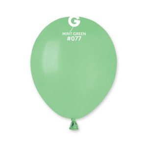 Ballons latex, ballons couleurs unis, 13 cm, vert menthe métal