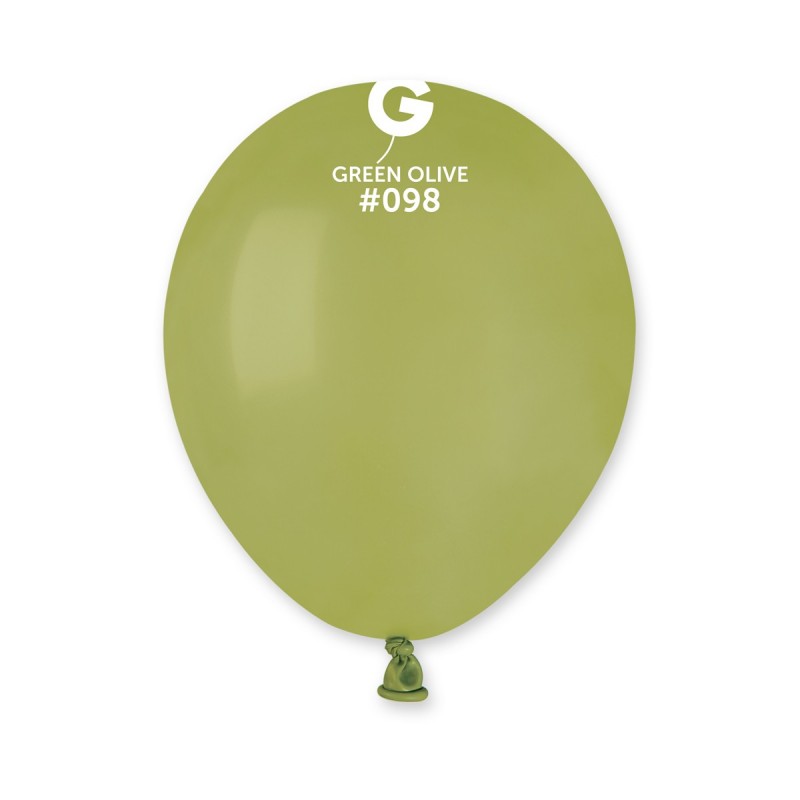 Ballons latex, ballons couleurs unis, 13 cm, vert olive