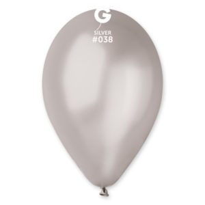 Ballons latex, ballons couleurs unis, 30 cm. argent