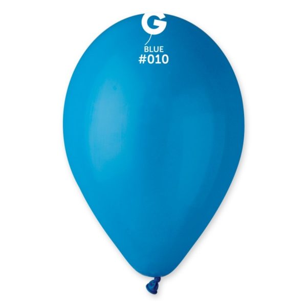 Ballons latex, ballons couleurs unis, 30 cm, bleu moyen