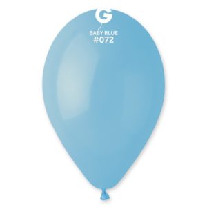 Ballons latex, ballons couleurs unis, bleu bebe