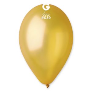 Ballons latex, ballons couleurs unis, or