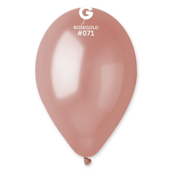 Ballons latex, ballons couleurs unis, rose gold