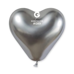 Ballons latex, ballons couleurs unis, shiny, argent, coeur