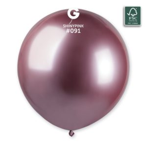 Ballons latex, ballons couleurs unis, shiny, rose