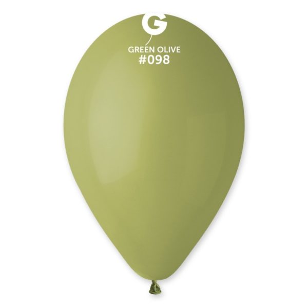 Ballons latex, ballons couleurs unis, vert olive