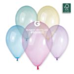 Ballons latex, ballons multi couleurs, crystal rainbow, 30 cm