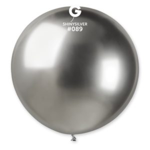 Ballons latex, ballons XXL, argent, shiny