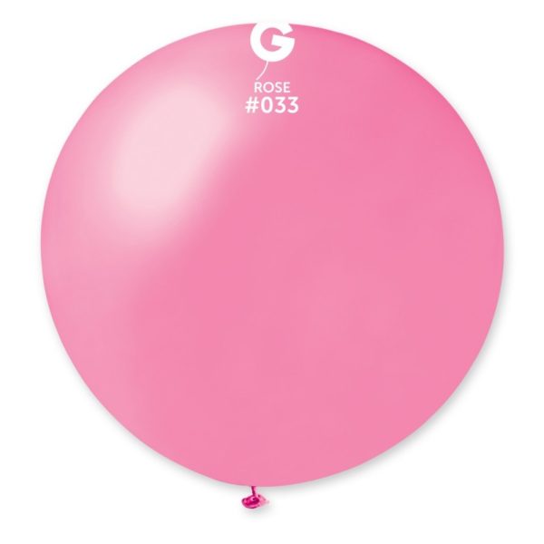 Ballons latex, ballons XXL, rose, métal
