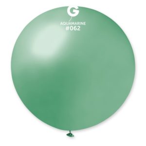 Ballons latex, ballons XXL, vert d eau, métal