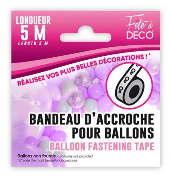 Ballons latex, bandeau d accroche, 5 m