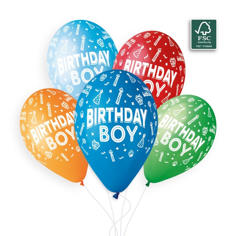 Ballons latex, birthday boy