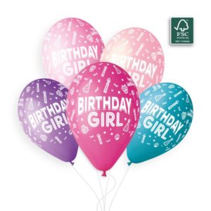 Ballons latex, birthday girl