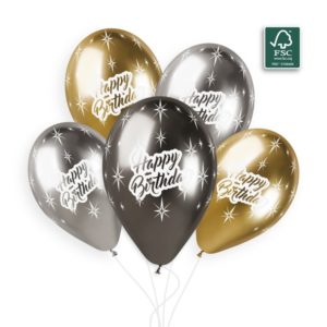 Ballons latex, ballons happy birthday, shiny