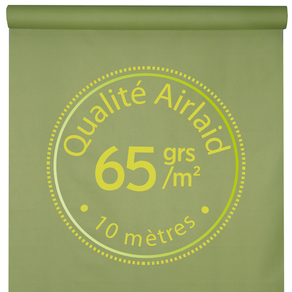 Décoration de table, nappe en intissé, 10 mètres, vert olive