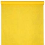 Décoration de table, nappe en intissé, 25 m, jaune