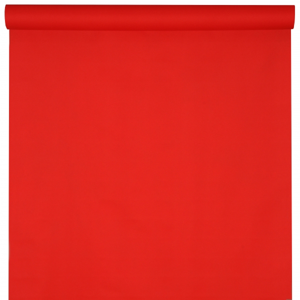 Décoration de table, nappe en intissé, 25 m, rouge