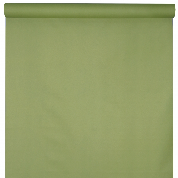 Décoration de table, nappe en intissé, 25 m, vert olive