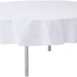 Décoration de table, nappe en intissé, ronde, blanche