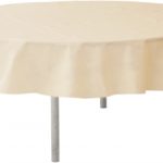 Décoration de table, nappe en intissé, ronde, ivoire
